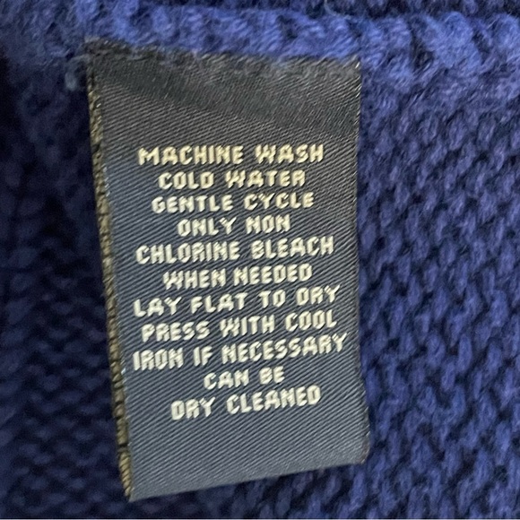 Polo Jeans Co | Blue 1/4 Zip Flag Logo Pullover Sweater - Picture 9 of 9